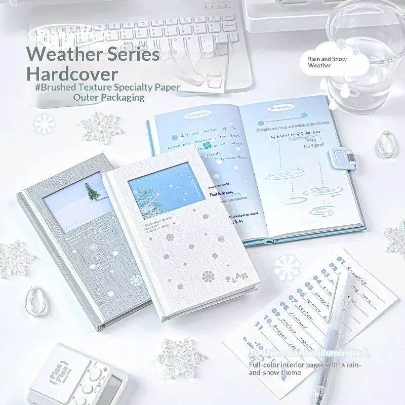 Planwith Weekly Planner Notebook With Interchangeable Cover Window,Pocket Size Undated Journal Colorful Multi-Section Inner Page