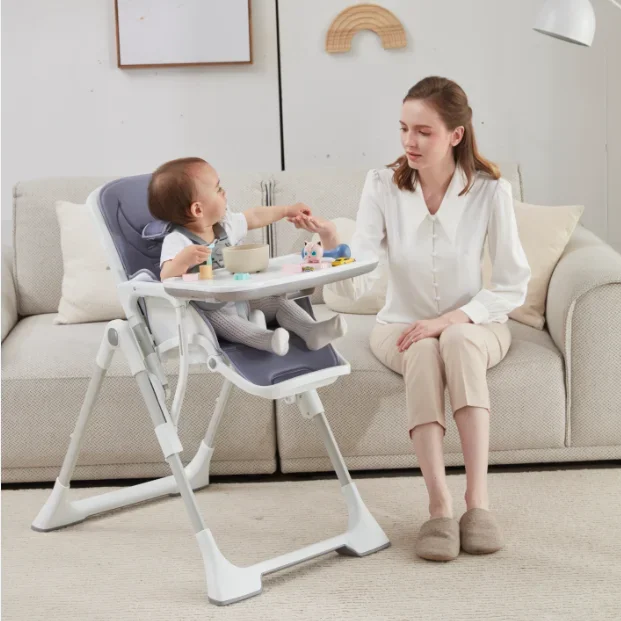 3 in 1 Multifunctional High Chair Children Safety Baby Dining Chair Adjustable Toddler Feeding High Chair Can Customized Color