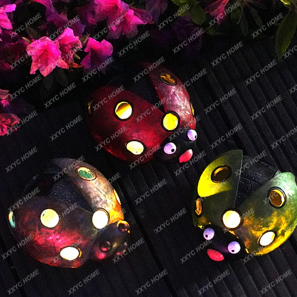 

LADYBIRD Decoration Solar Energy Outdoor Yard Lamp Garden Balcony Landscape Lawn Decorative Waterproof Small Night Lamp