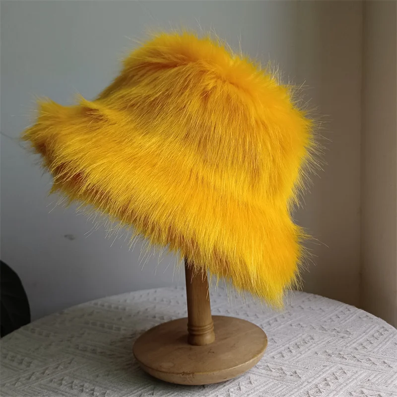 

Thicken Plush Warm Fur Hat for women Fluffy Beanie winter Warm Thick Hat Mongolian Caps for Cold Weather Snow Caps