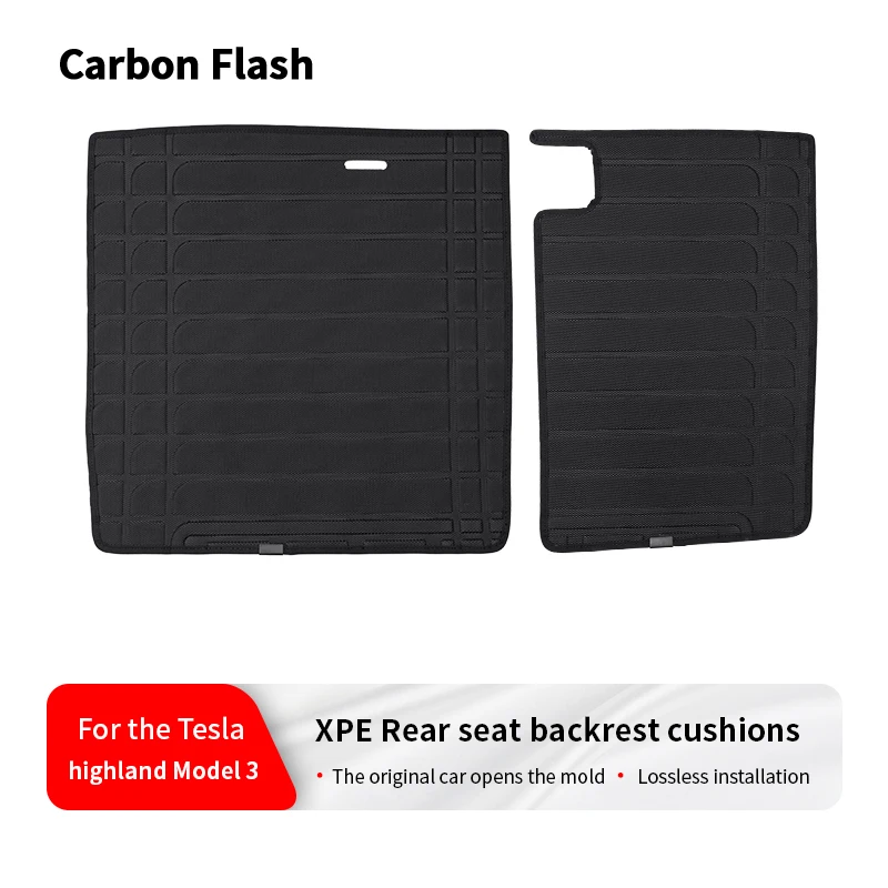 

Карбоновая вспышка для Tesla Model 3 2024-2025 Highland, подушка спинки заднего сиденья, противоударная внутренняя подушка заднего спинки XPE