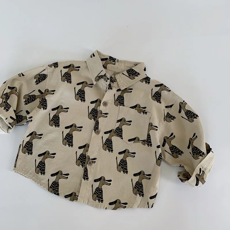 

Kids Shirts Autumn Spring Shirts for Kids Long Sleeve Children Tops Print Cartoon Toddler Outfits Baby Blouse Clothing 1-6T
