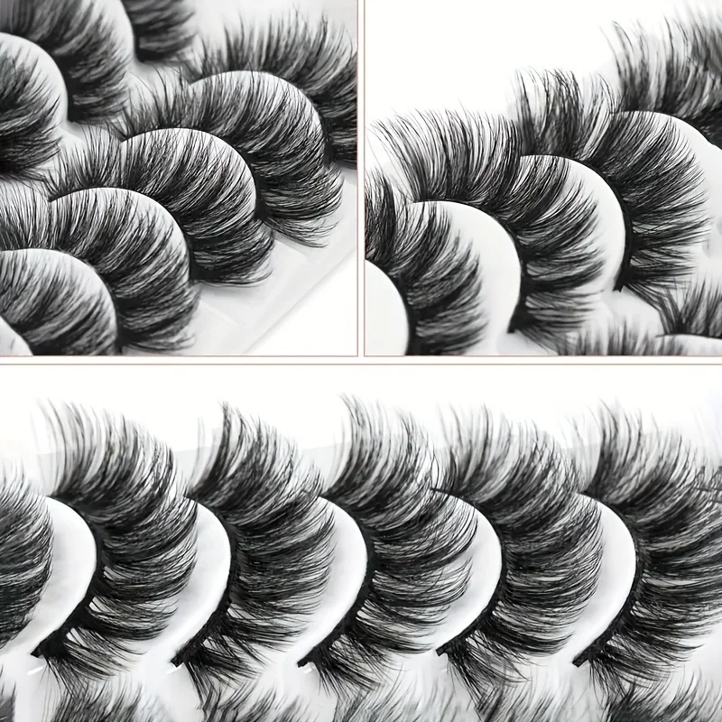 14 pares de pestañas postizas esponjosas 8D, ojos de mango naturalmente rizados con efecto 8D, adecuados para uso diario