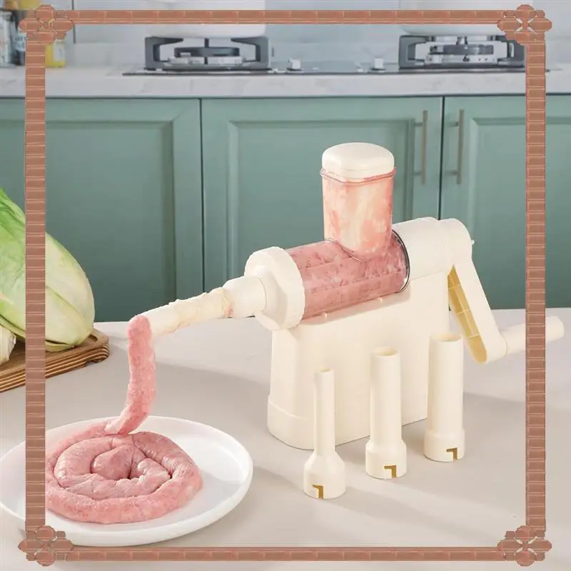 

24-Hour Delivery Stuffing Maker Sausagestuffer Machine Homemade Manual Sausage Maker Meat Grinder Filling Machine With 4 Stuffin