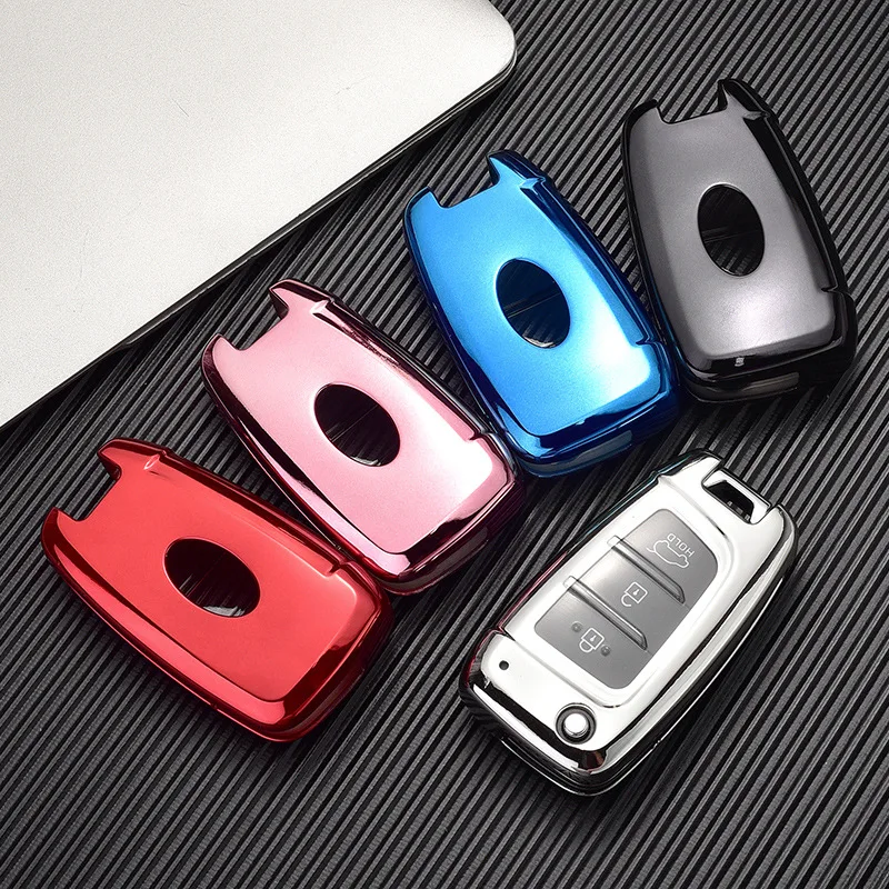 

Car Remote Key Case Cover Protective Shell Keychain transparent TPU for Hyundai 22 new Elantra ix35 verna REINA key accessories