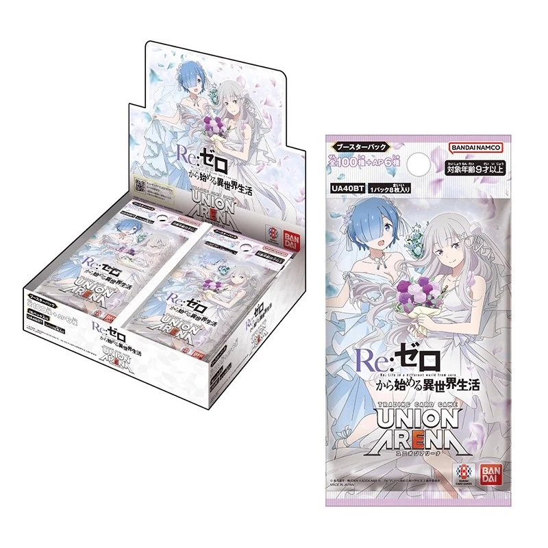 

Подарочная коробка UNION ARENA Re:Zero, набор японских бустеров, карты с голографическими персонажами, новое поступление