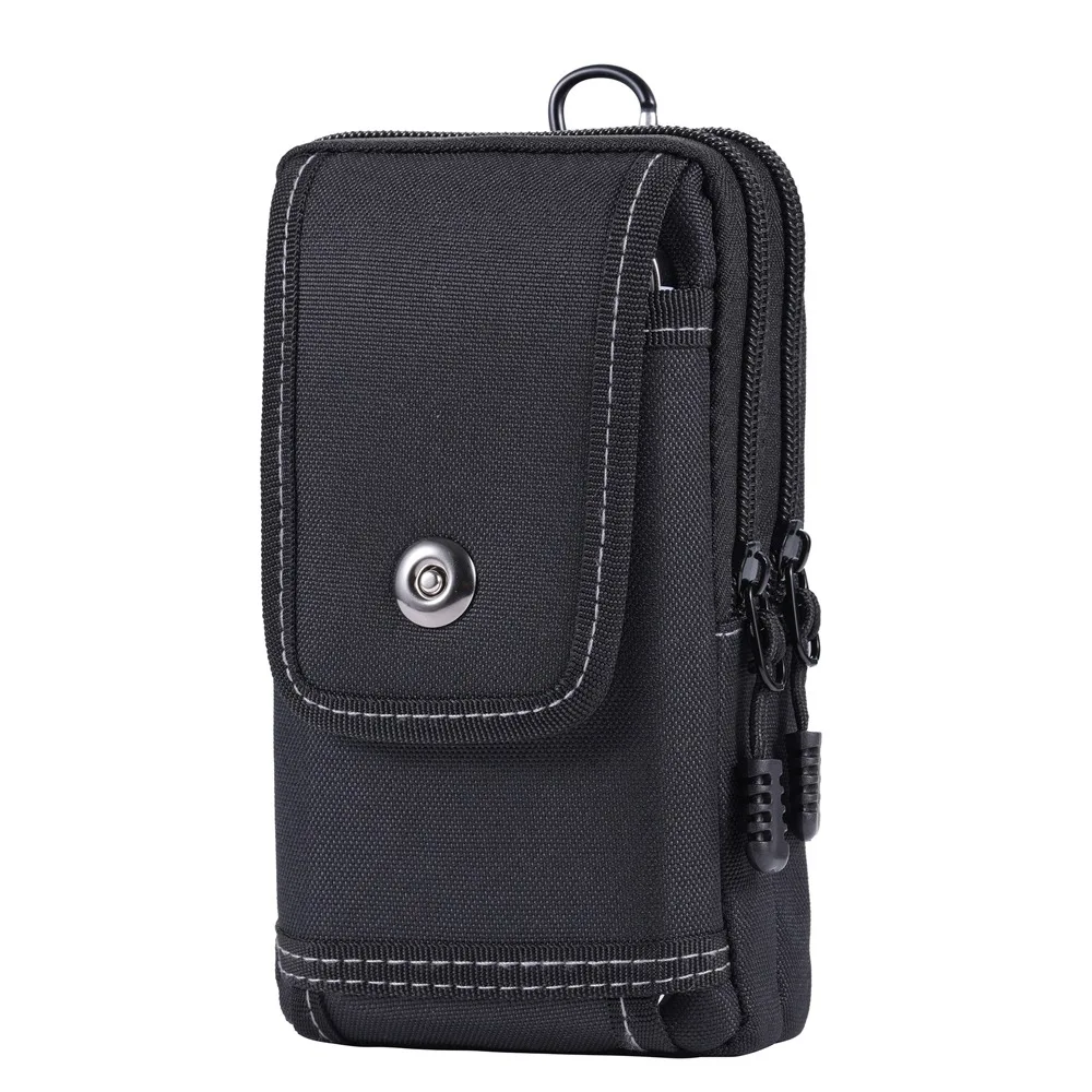 Waist Pack Man Mobile Phone Bag Belt Clip Universal Phone Belt Clip Holster Black Vertical Mobile Phone Pouch Cell Phone