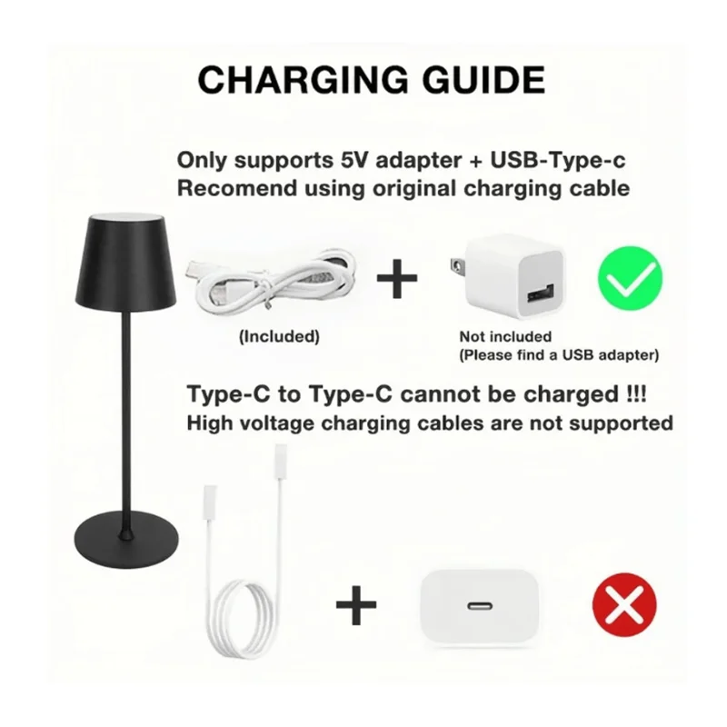 Imagem -02 - Recarregável Led Candeeiros de Mesa para Quarto Desk Lamp Estudo e Escritório Luz Impermeável Toque Lâmpada Mesa de Cabeceira Quarto Bar Lt045 1pc