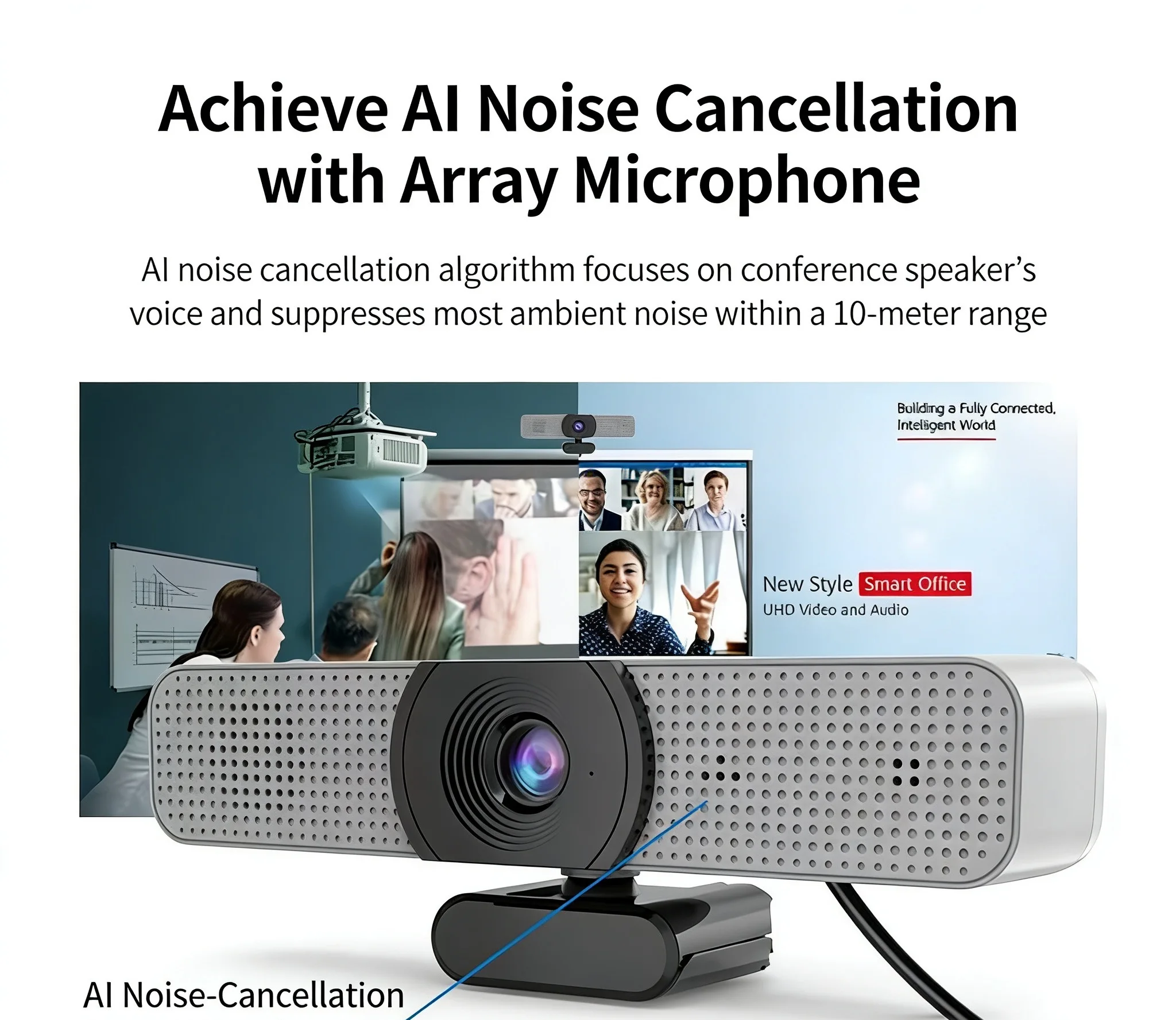 

High-Definition 5000W Computer Camera Microphone for Home Laptop Desktop Video Call Headset with Clear Sound Quality