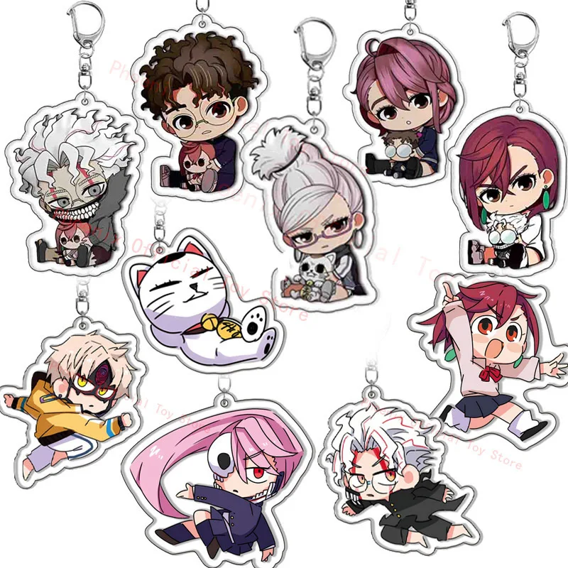 5pcs/set Dandadan Momo Keychain Figure Anime DAN DA DAN Spirit Granny Acrylic Key Ring Bag Pendant Collection Model Toy Gift