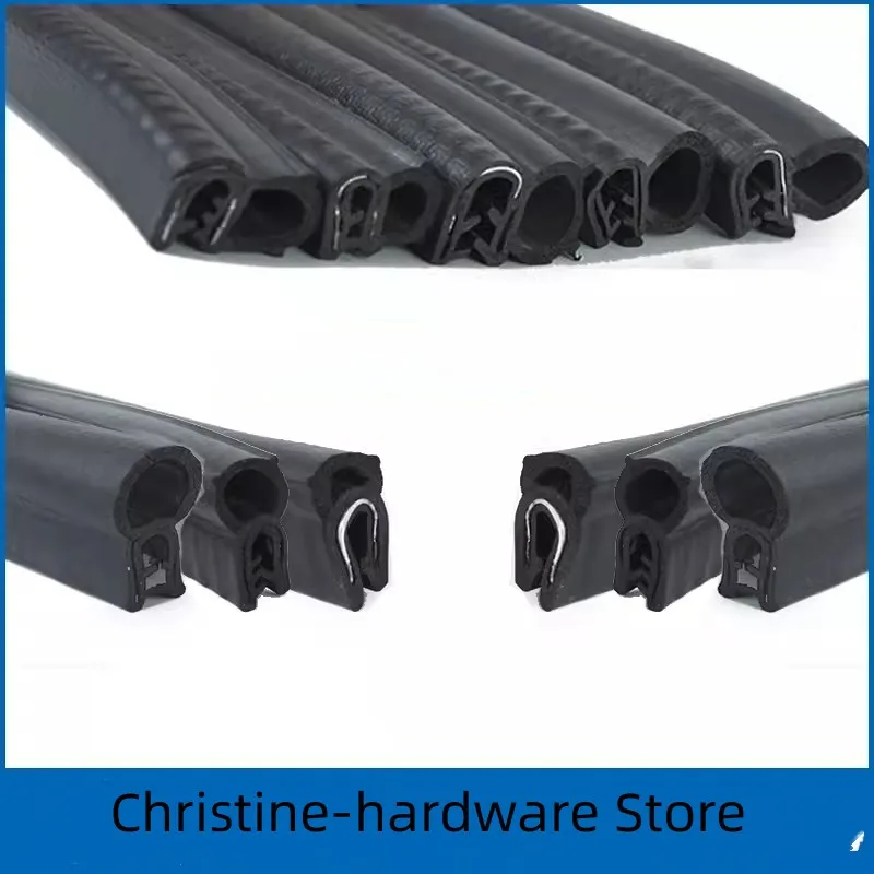 

U-образная резиновая уплотнительная лента 2 м, уплотнительная лента для дверей и шкафов автомобиля, звукоизоляционная уплотнительная лента для защиты от столкновений, 20 различных моделей