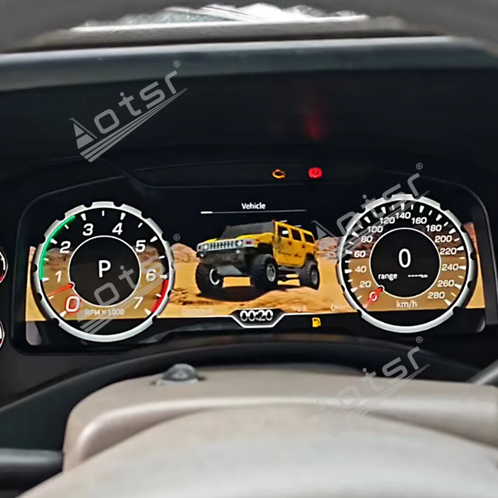 Digital Cluster For Cadillac Escalade/Chevrolet Tahoe/GMC Yukon 2001-2007 LCD Dashboard Cockpit Instrument Speedometer Screen