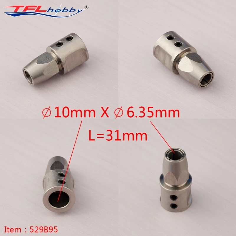 TFL 4.76 مللي متر/6.35 مللي متر 8 ~ 10 مللي متر عمود المحرك المقرنة كوليت لقفل موصل مشترك رمح الصلب عمود مرن لقارب كهربائي RC