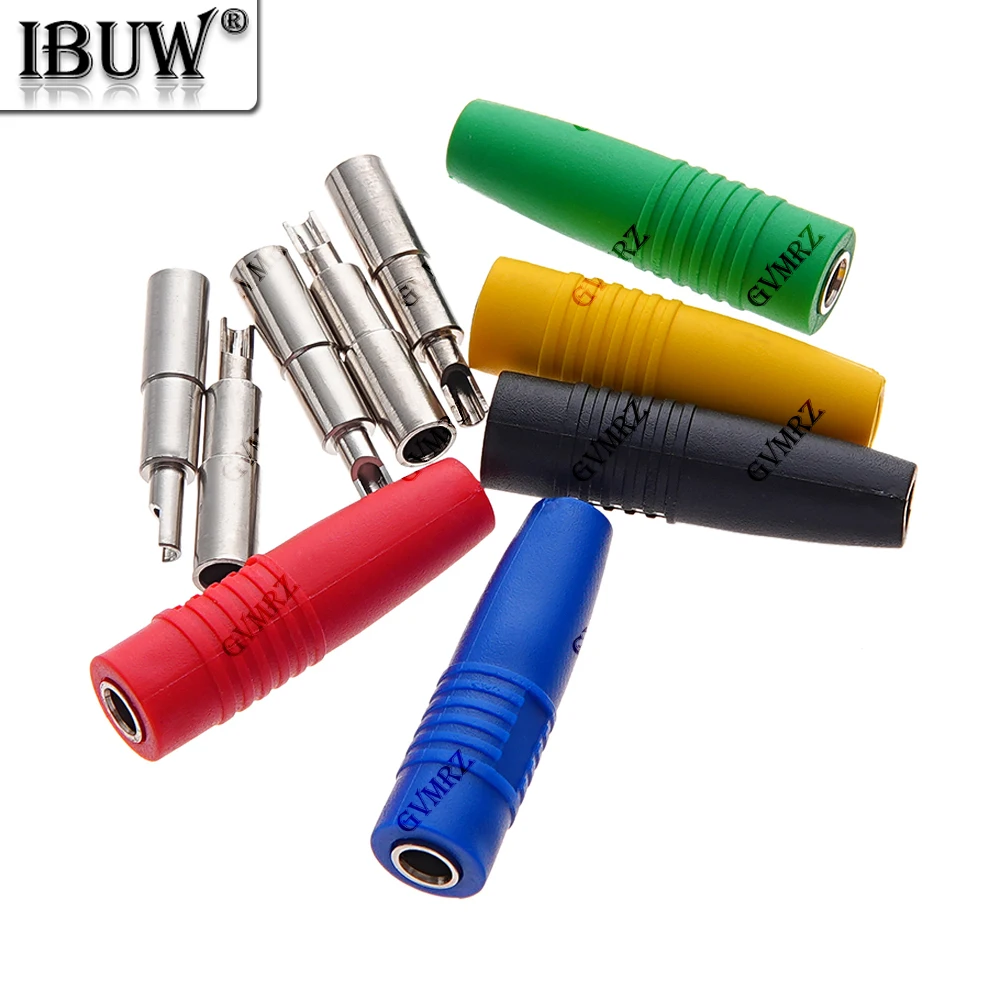 5PCS Red Blue Green Black Yellow 4mm Insulated Banana Female Jack Plug Wire Solder Connector 4mm