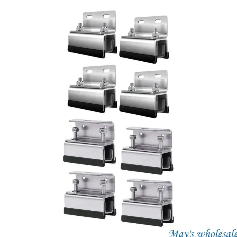 

Steel Solar Panel Clamps Boats Roof Mounting Set Tool Without Installation Secure Speed Travel Stability for Vehicles 448A