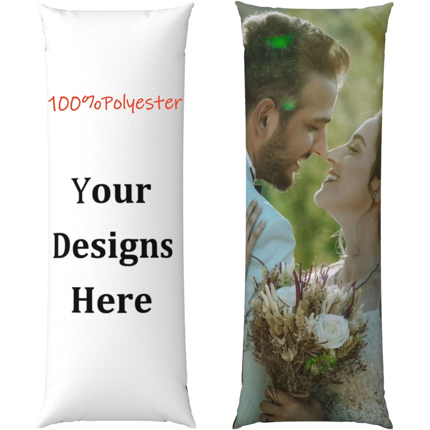 Personalized Body Pillow Cover, Add Your Own Text Image Name Photo, Custom Pillow Case Customized Two-Sides Cushion Cover