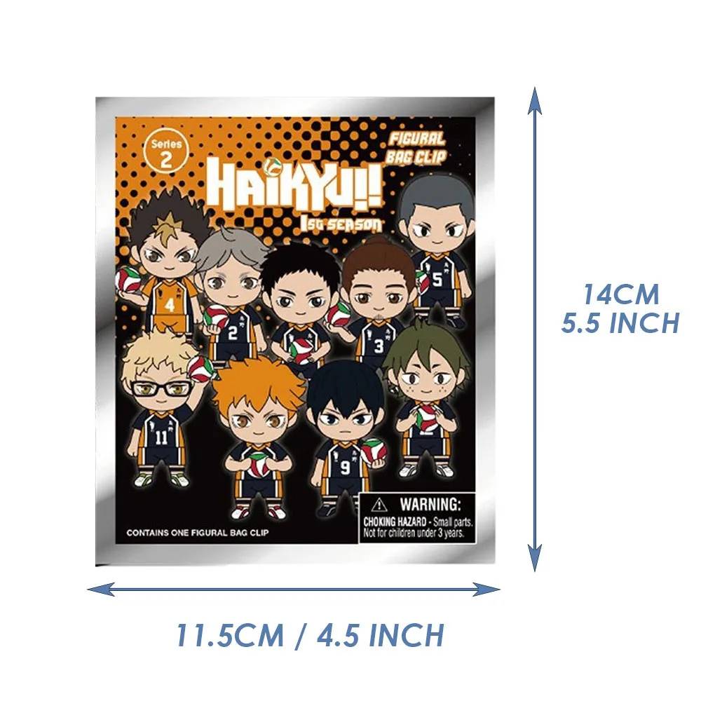 1pc Haikyuu!! Officially Licensed Mystery Bulk Bag Clip Keychain Random One Hinata Shoyo or Other Characters for  Friends Gifts