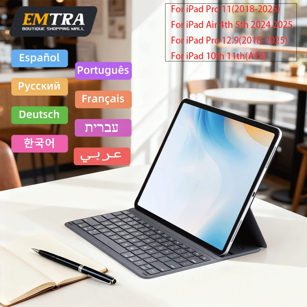 

Magic Keyboard for iPad Pro 11 2025 Air 13 11 10.9in for iPad 10th Generation Pro 12.9 6th 5th 4th Gen Smart Cover Magnetic Case