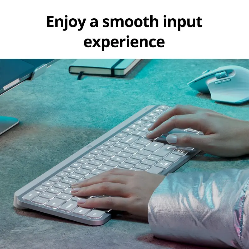 جديد لوجيتك مفاتيح MX S لوحة مفاتيح مكتب متعددة الأجهزة اتصال الترباس الخلفية رقيقة جدا ومحمولة #2