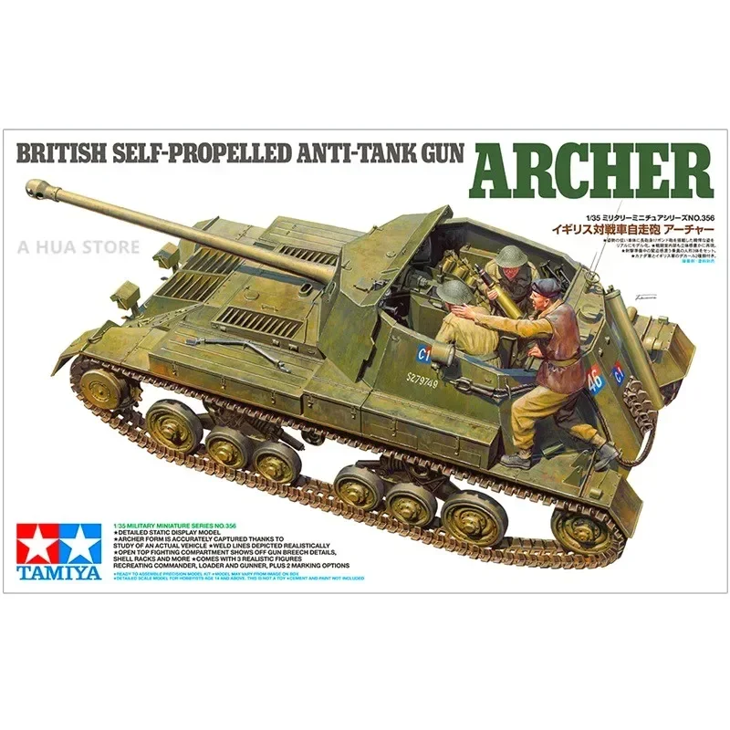 

Tamiya 35356 1/35 British Self-Propelled Anti-Tank Gun Archer Assembly Model Building Kits For Adults Hobby Plastic Toys DIY