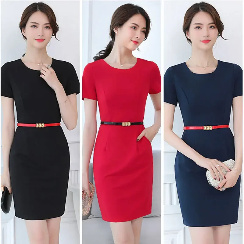 Korean Style Dress For Women Work Uniform For Hotels Beauty Salons Jewelry Stores Spring/autumn Sales Professional Wear