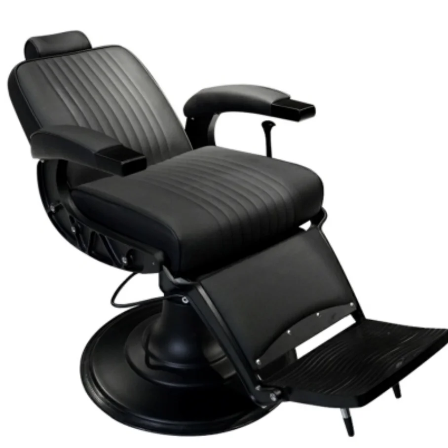 @#2026 A  Luxury Royal Gold Modern Hairdressing Barber Chair Durable Reclining Height Adjustable Salon Furniture For Hotel Use view 5