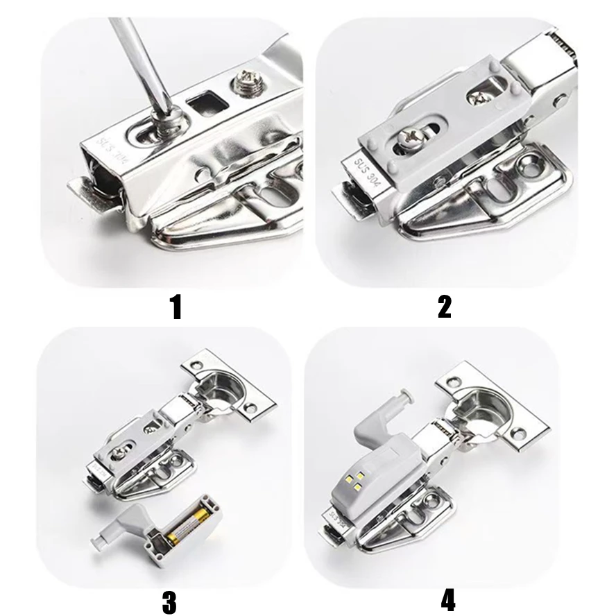 10PCS LED Inner Hinge Sensor Light Closet Wardrobe Night Lights for Living Room Kitchen Bedroom Cupboard Hinge Switch Light image 5