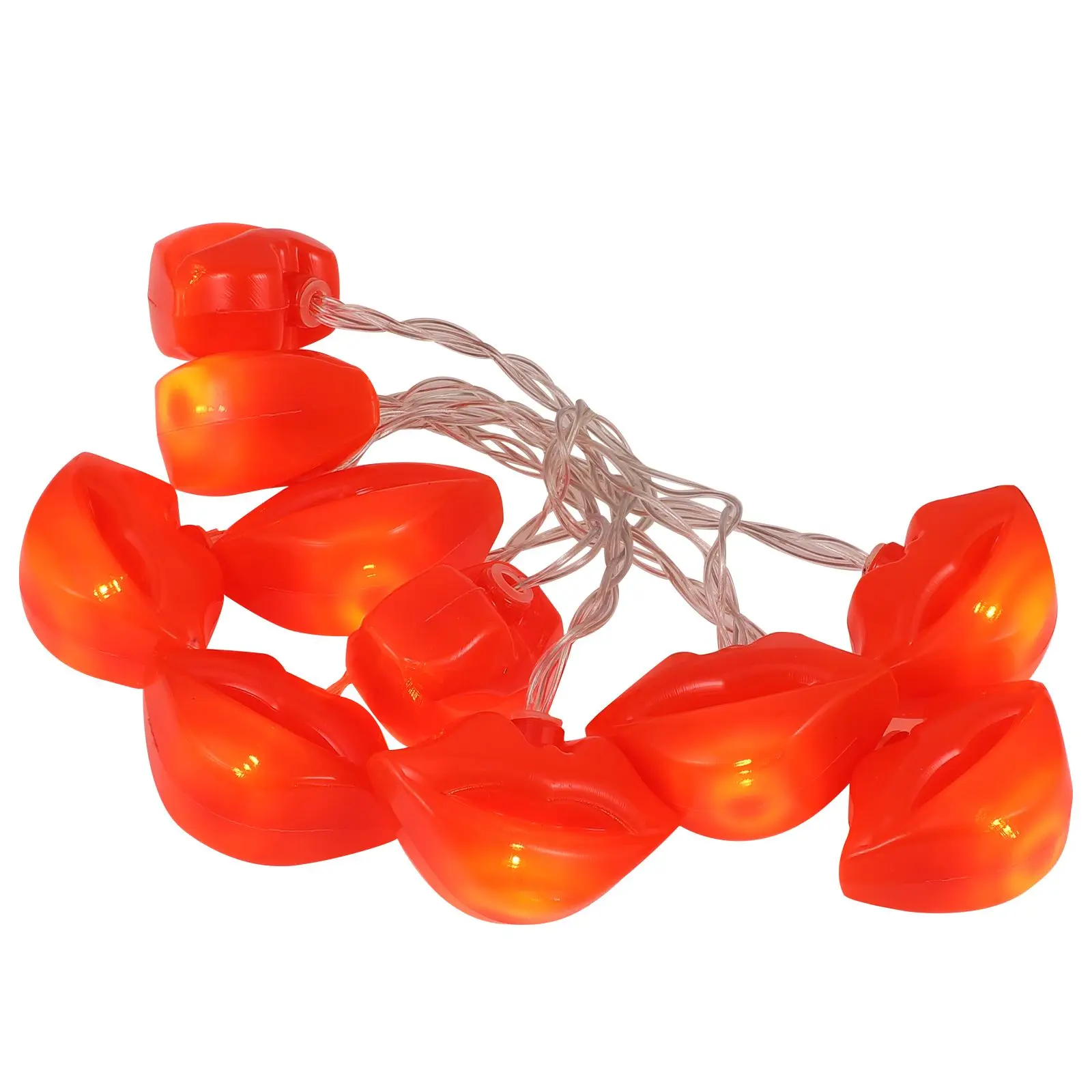 Red Lip String Lamp 20LED Reusable Eco Decor Light for Bedroom Party String Party Light Decor Lamp Xmas Outdoor Lighting