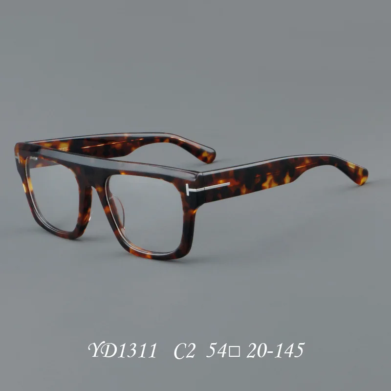 Vintage Square Acetate Glasses Frame for Men Prescription Presbyopia Myopia Eyeglasses Frame Women Luxury Brand Design Eyewear