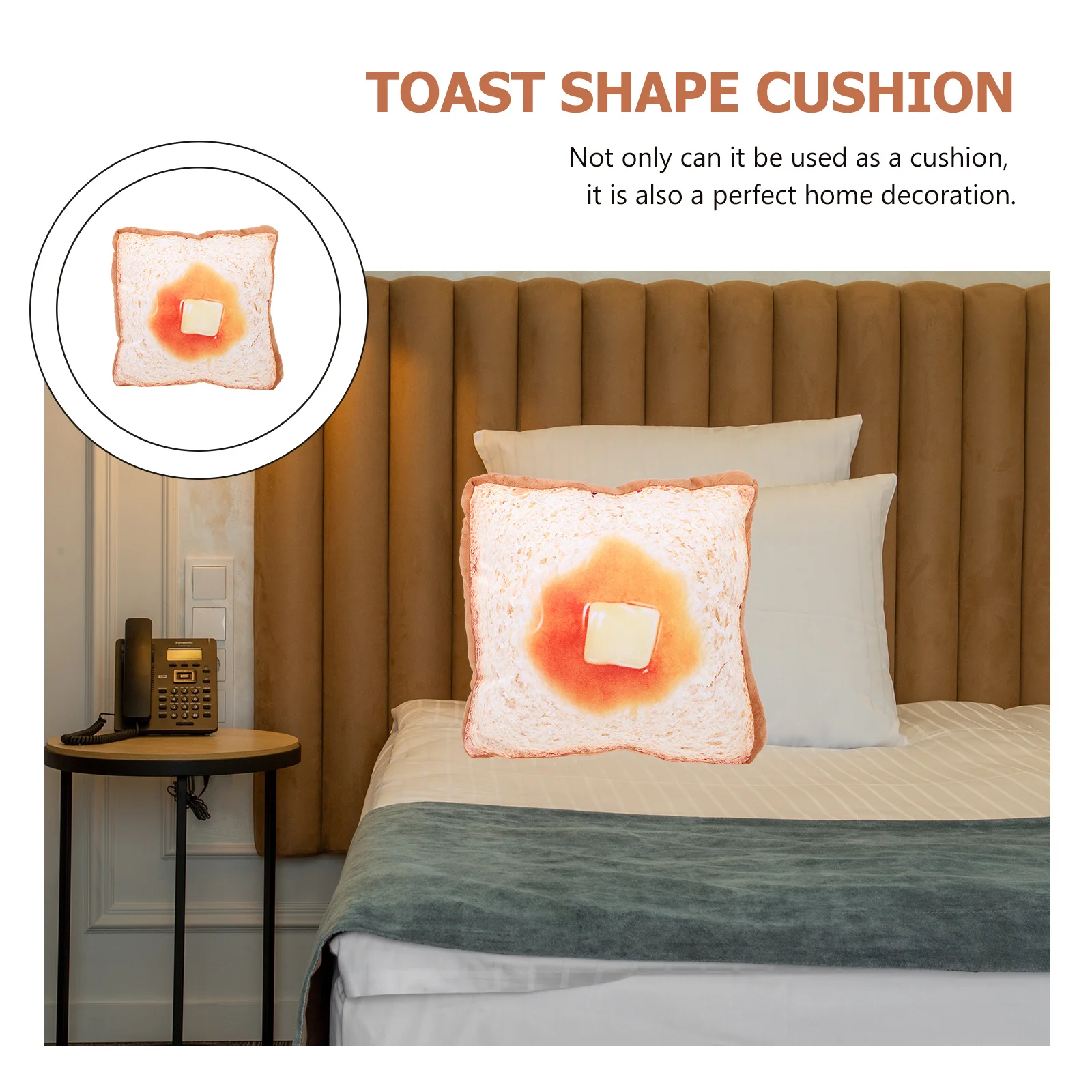 

Pudding Seat Cushion Bread Shape Soft Throw Pillow For Office Chair Sofa Floor Home Bedroom Adorable Cushion