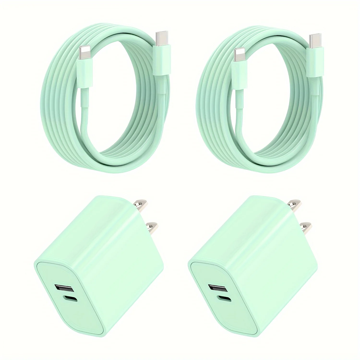 For IPhone Charger, 20W Dual Port Phone Charger Fast Charging With 6FT Lightning Cord For IPhone 14 13 12 11 Pro Max XS XR X 8