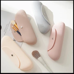 Silicone Makeup Brush Case Travel Portable Makeup Bag Soft Sleek And Waterproof Makeup Tools Organizer For Women Drop Shipping