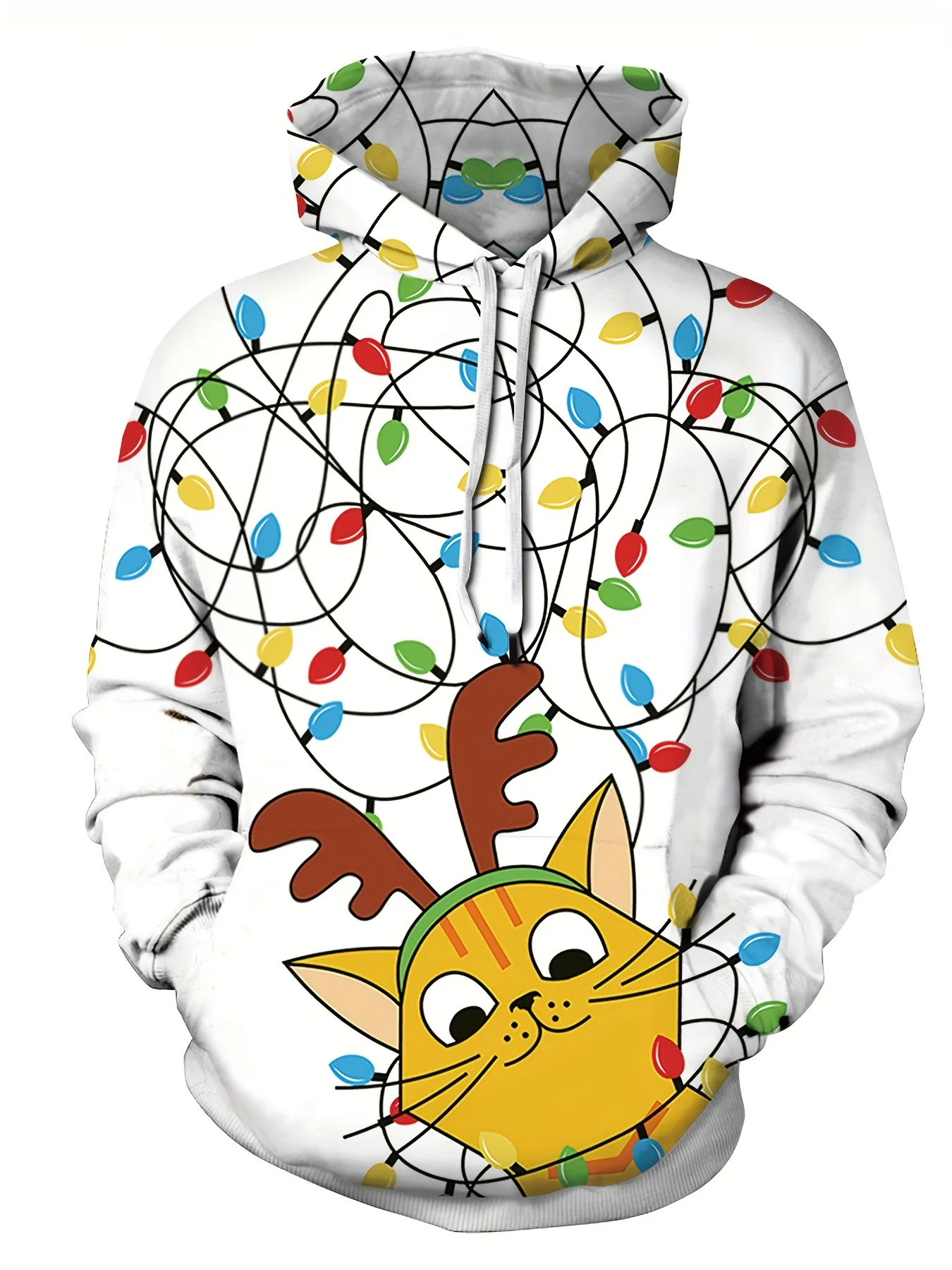 ثلاثية الأبعاد مطبوعة 2024 مريحة سانتا كلوز الرجال الجرافيك هوديي موضة اليومية الأساسية طباعة البلوز الرياضة في الهواء الطلق منتجع #3