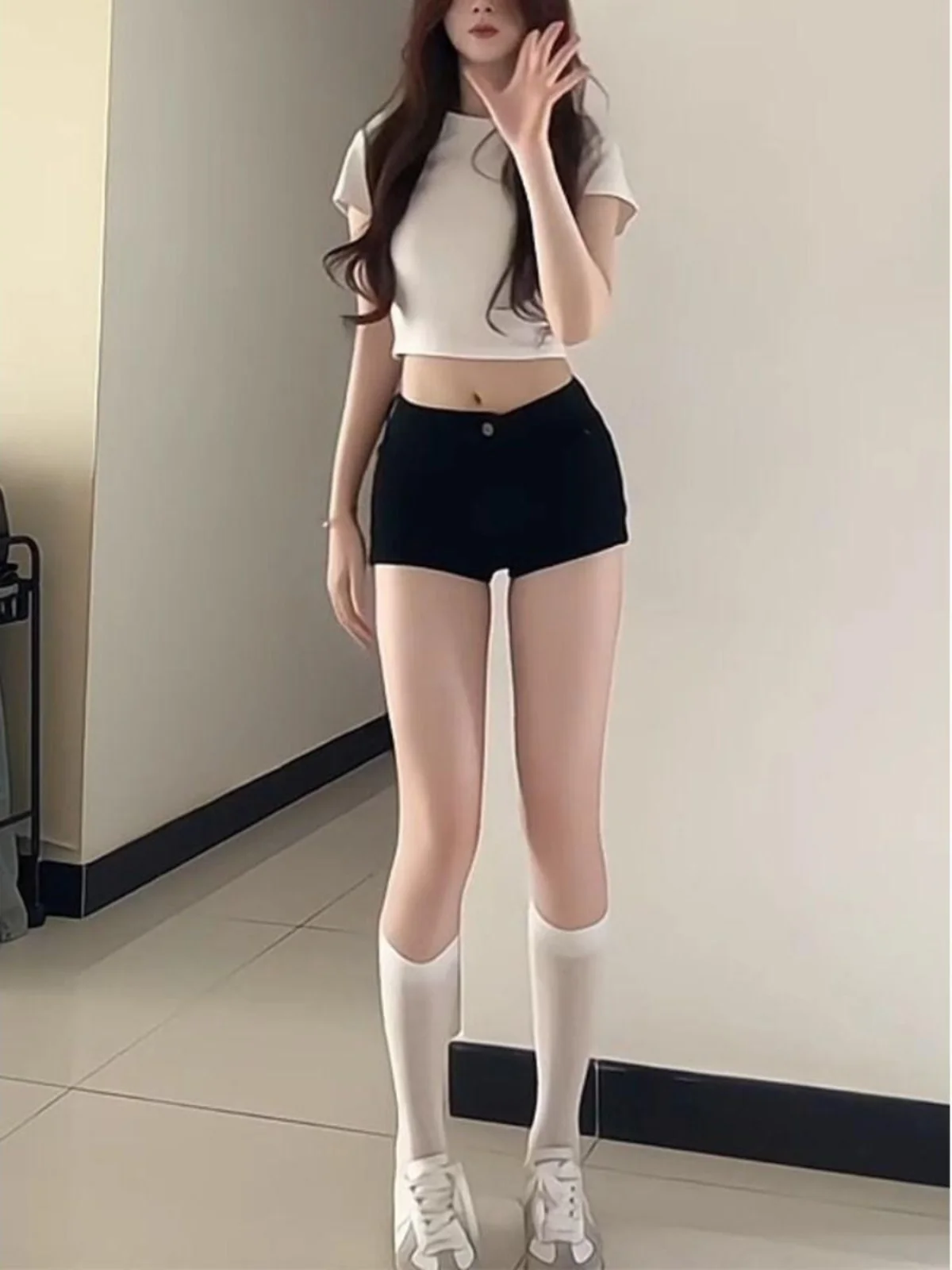 

Женские летние джинсовые шорты Bla Slim Fit с низкой посадкой, базовый слой, модель A-Line, из эластичного хлопкового денима