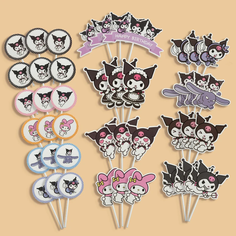 

Kuromi Cartoon Cake Paper Cup Cake Plugin Birthday Party Wedding Decoration Cake Plugin Supplies