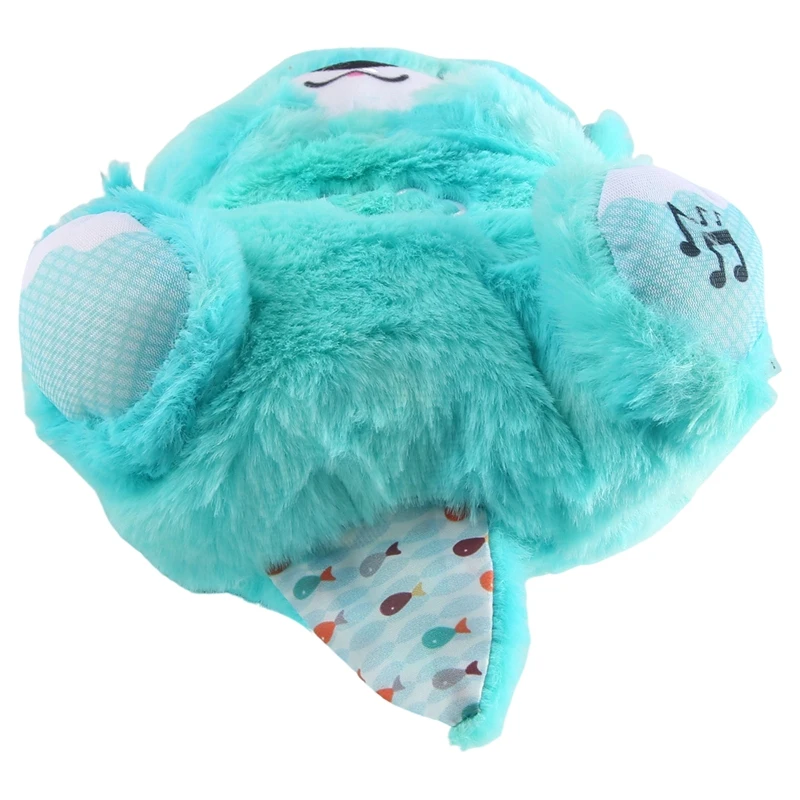 Soothen Snuggle Otter brinquedo de pelúcia infantil, cordeirinho Schler respiração, música macia do sono do bebê, acabamento fino durável B