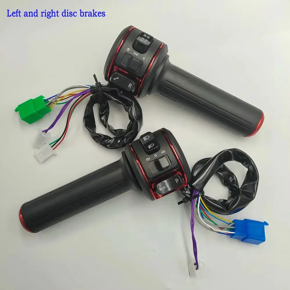 

1pair Electric Scooter Handle,3 Speed,turning,Right Left Accelerator,Combination Switch Assembly Reverse,Horn Button Repair Part