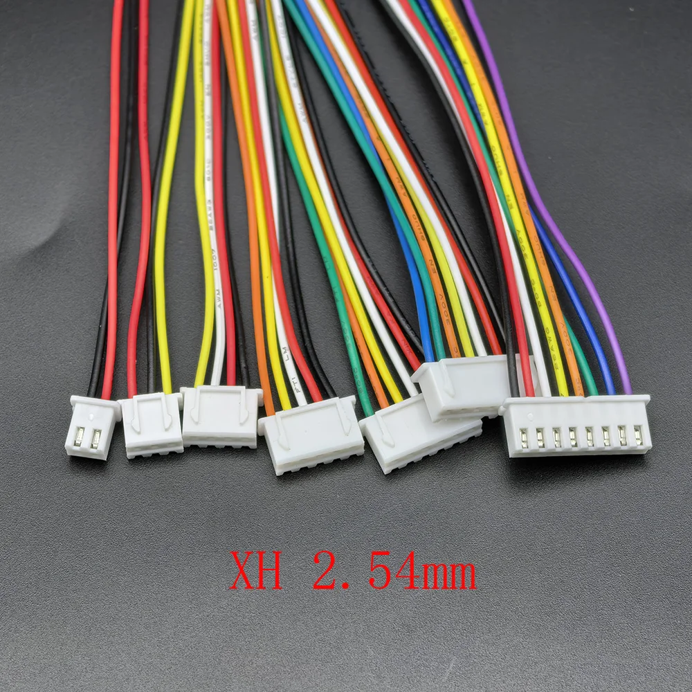 5Pcs JST PH 2.0mm / XH 2.54mm Pitch Connector PH2.0 XH2.54 2/3/4/5/6/7/8 Pin Female Socket With Wire Cable 26AWG PVC 10/20CM