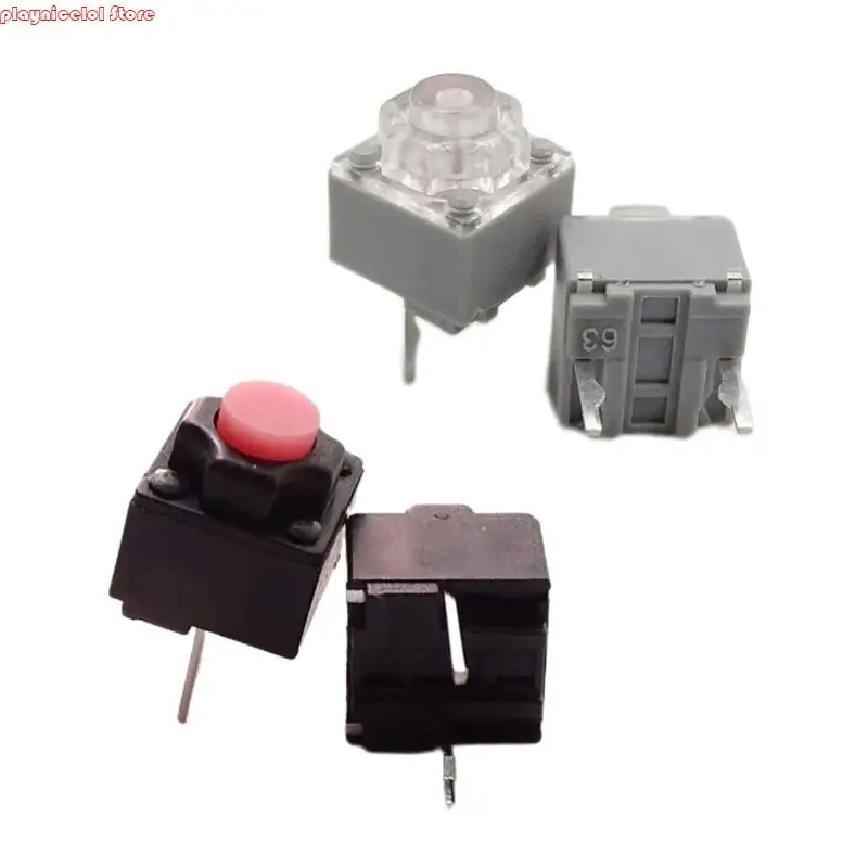 

E8BA 10PCS Square Quiet Mouse Microswitches Button Switches 10M Life 2Pins