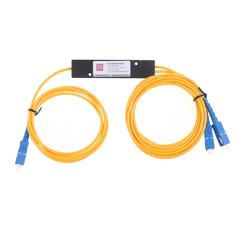 PLC Splitter SC APC 1X2 PLC Singlemode Fiber Optical Splitter SC/UPC PCL Splitter Internal Computer Cable Sleeve