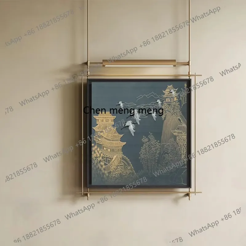 F181 Hotel B & B Catering Entrance Light Luxury Wall Ancient Style Metal Rod Decorative Atmosphere Painting