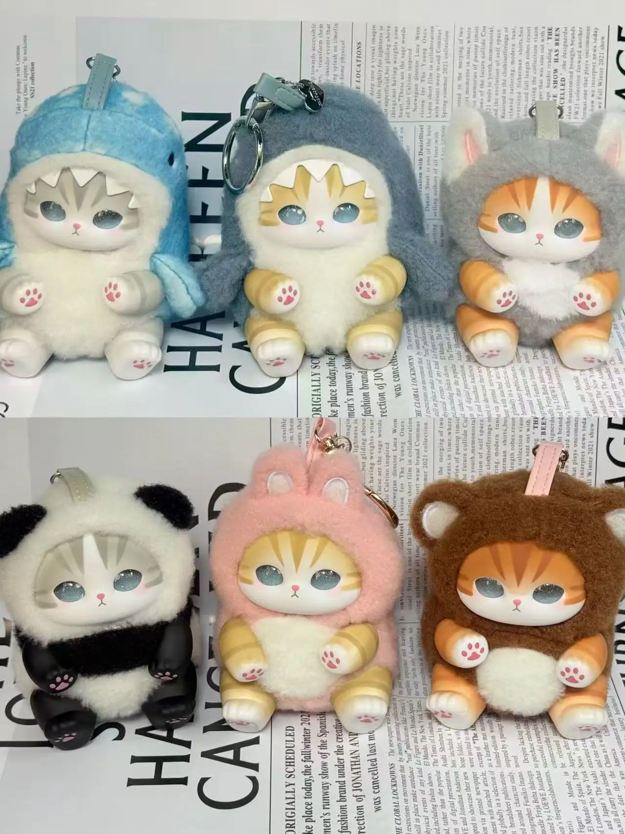 

Плюшевая подвеска-брелок Mofusand Cat Sandy Shimmering Shark в слепой коробке, ассорти, подарки в виде фигурок животных