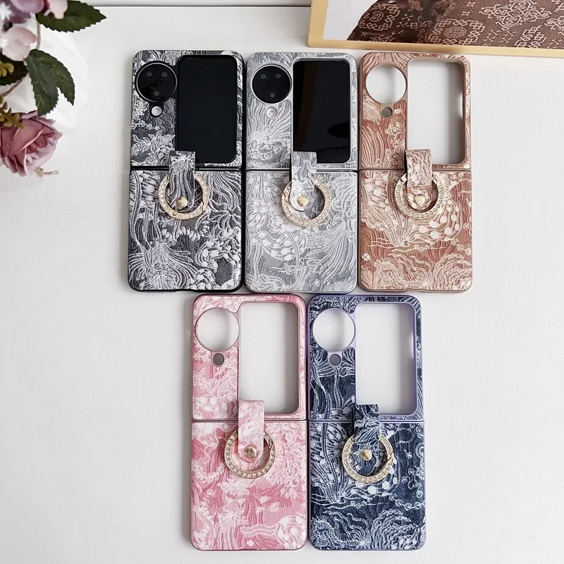 Bracelet Wrist Strap Phone Case for OPPO Find N3 N2 Flip N3flip N2flip Findn3flip Ring Retro PU Leather Protective Cover