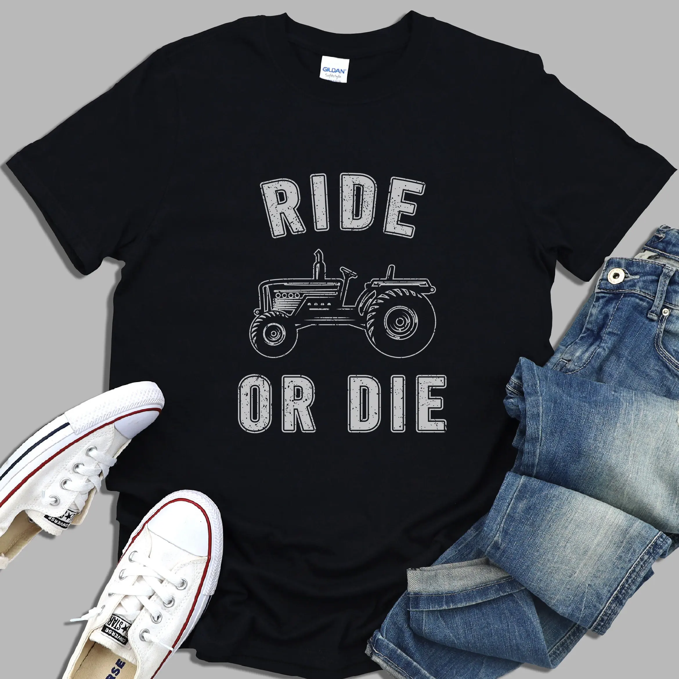 Ride Or Die T Shirt Dad Funny Men Tractor Farmer Agriculture S Driver For Him Husband