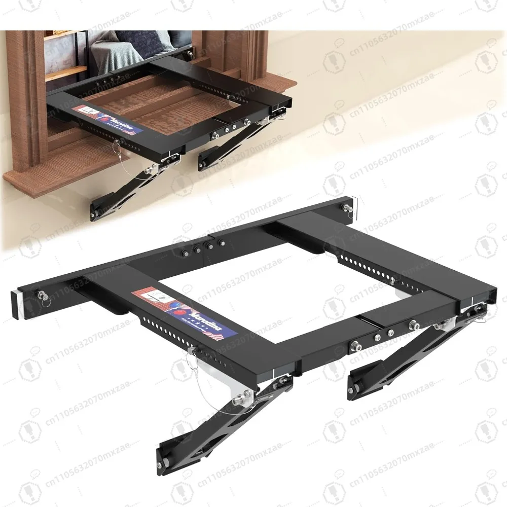 دعامة تيار متردد للنافذة بدون مثقاب لمدة 3 دقائق، دعم عالي التحمل بوزن 220 رطل مع تعديل واسع للغاية للتركيب السريع