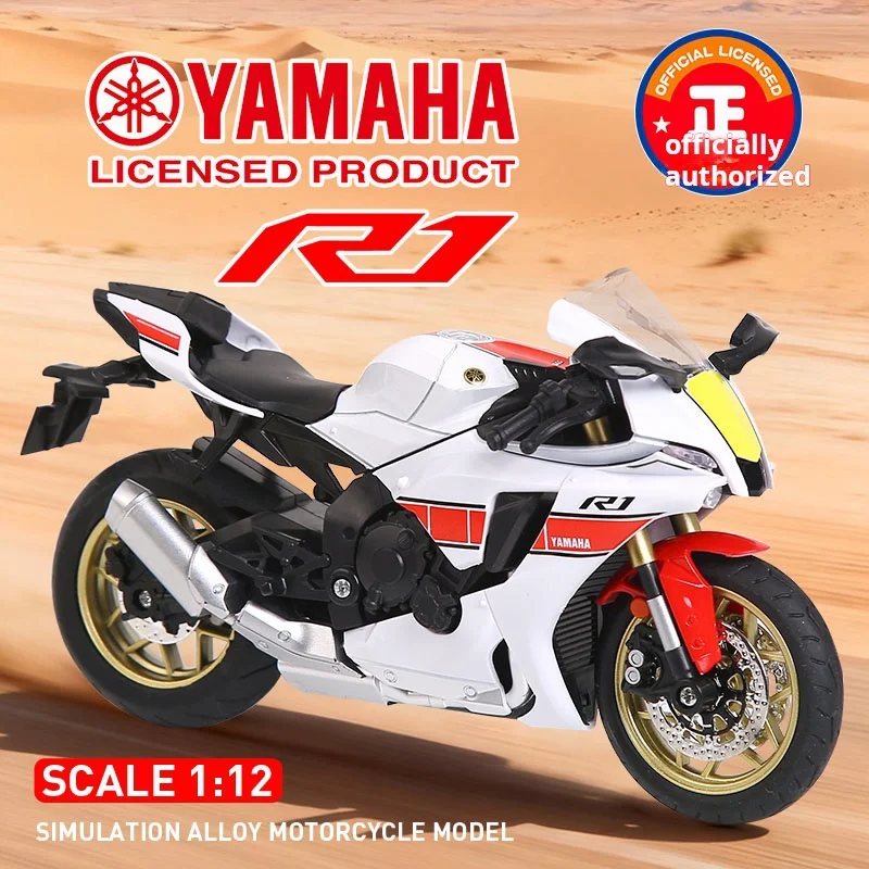 

Масштабная модель мотоцикла Yamaha R1 (1:12) из сплава, с реалистичным рулевым управлением и амортизацией, коллекционная, для декора рабочего стола (H2R)