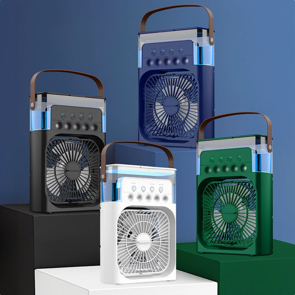 USB Mist Spray Fan 5 Holes Desktop Humidifier Portable Cooling Device For Office Home Summer Air Conditioner Quiet Fan
