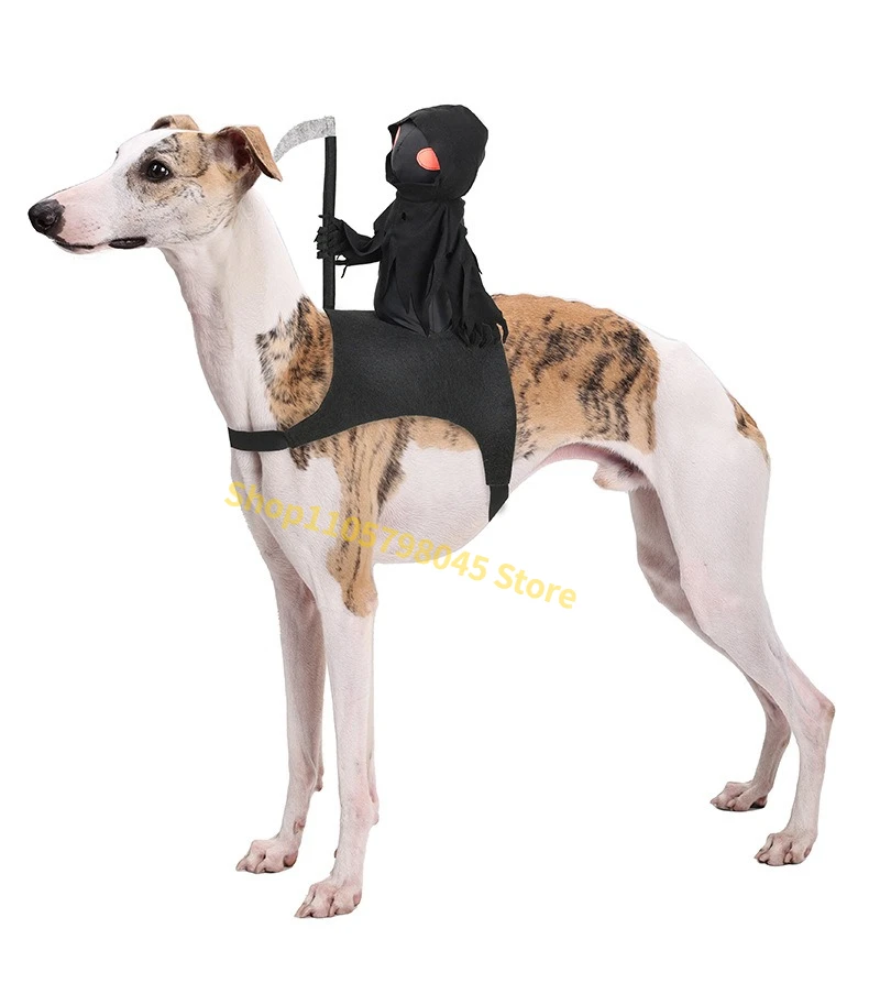Novelty Design Pet Halloween Costume Ride-on Style Dog Cat Cosplay Clothes Funny Puppy Transformation Outfit for Holiday Cosplay