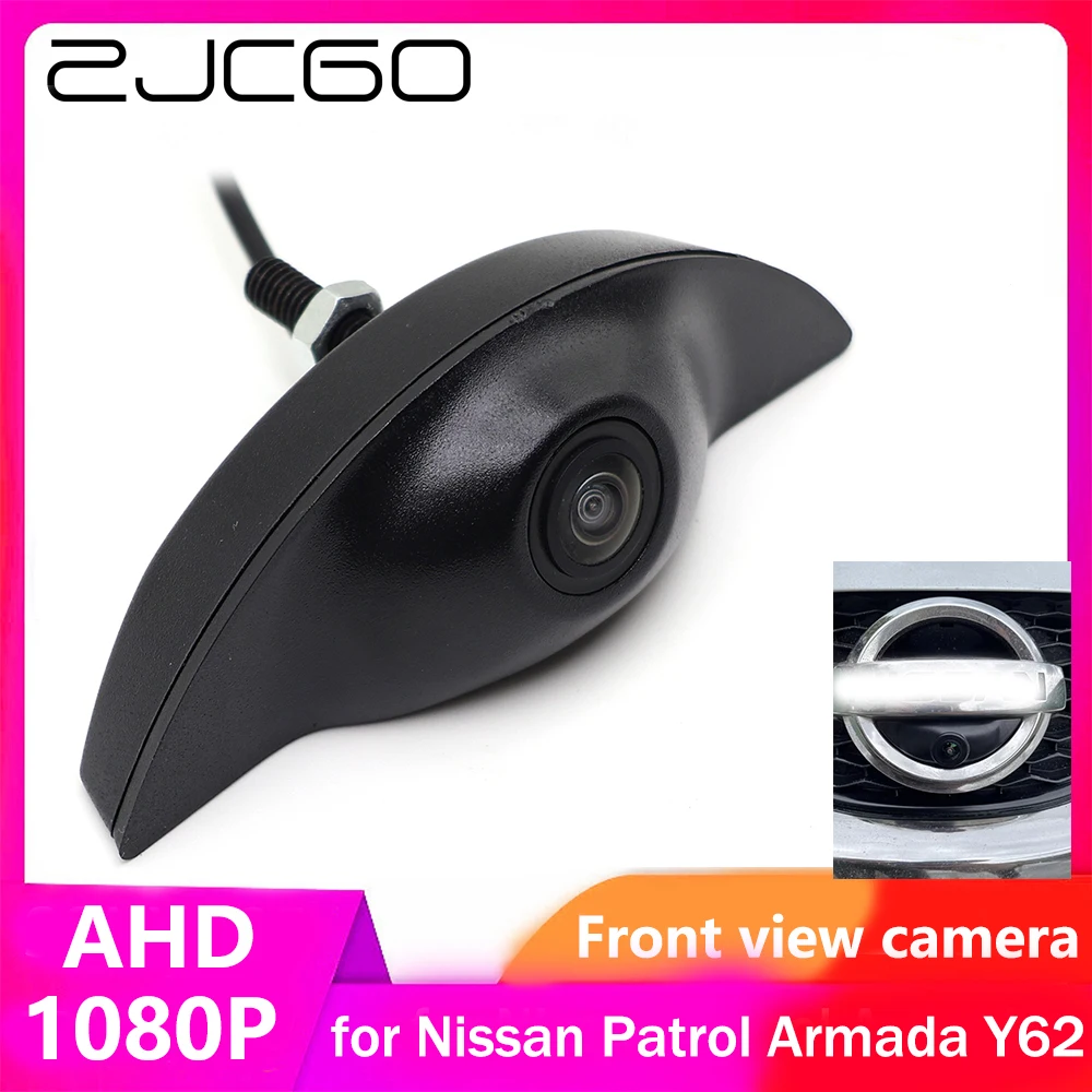 

ZJCGO AHD CVBS 1080P 170° Car LOGO Parking Front View Camera for Nissan Patrol Armada Y62