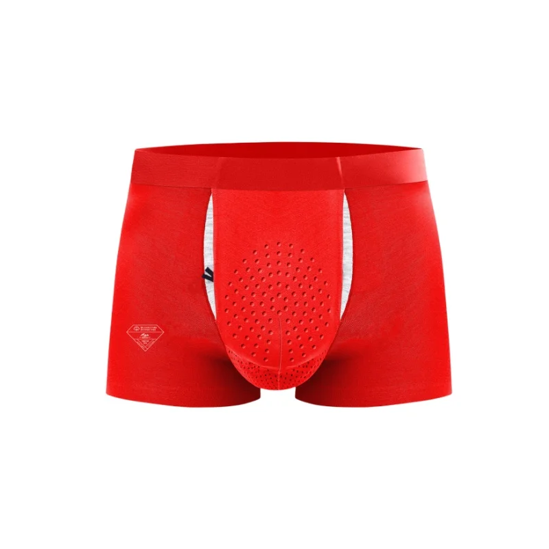 

﻿ Мужское нижнее белье для ухода за крайней плотью, дышащие боксеры с открытыми отверстиями спереди, мужские трусы с коррекцией разделения